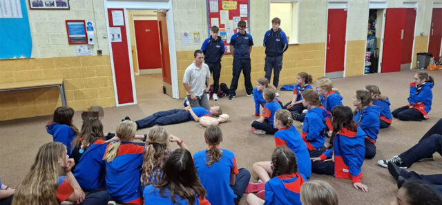 St Vincent College Students Pass on Lifesaving Skills to Girl Guides