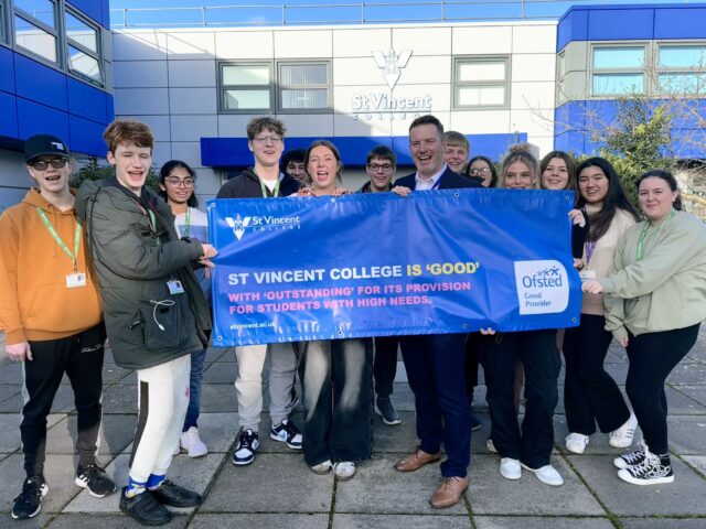 St Vincent College graded 'Good' by Ofsted